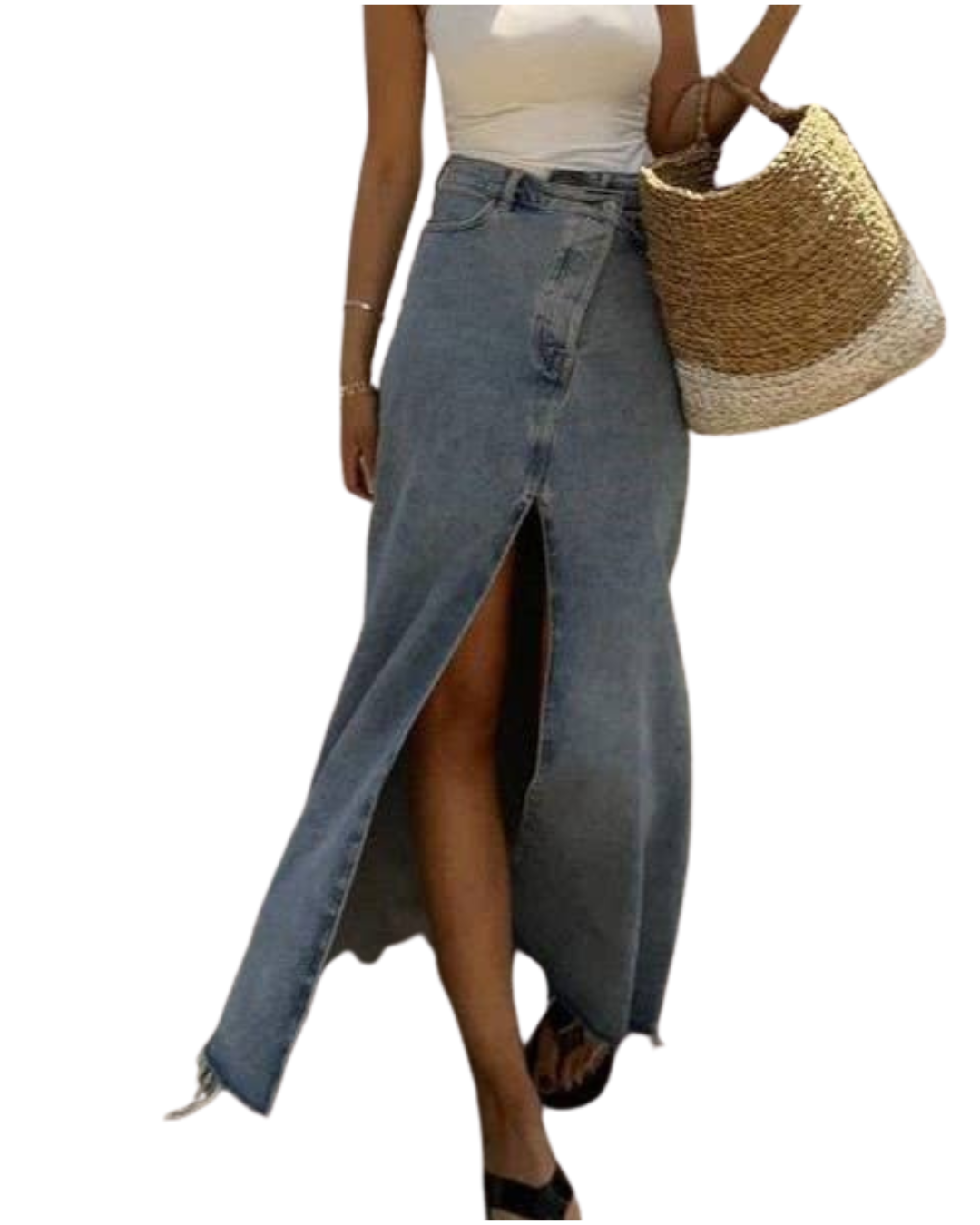【COLOR iN ID】Antique Wrapping Denim Skirt Vintage Denim and Lace Skirt - Etsy
