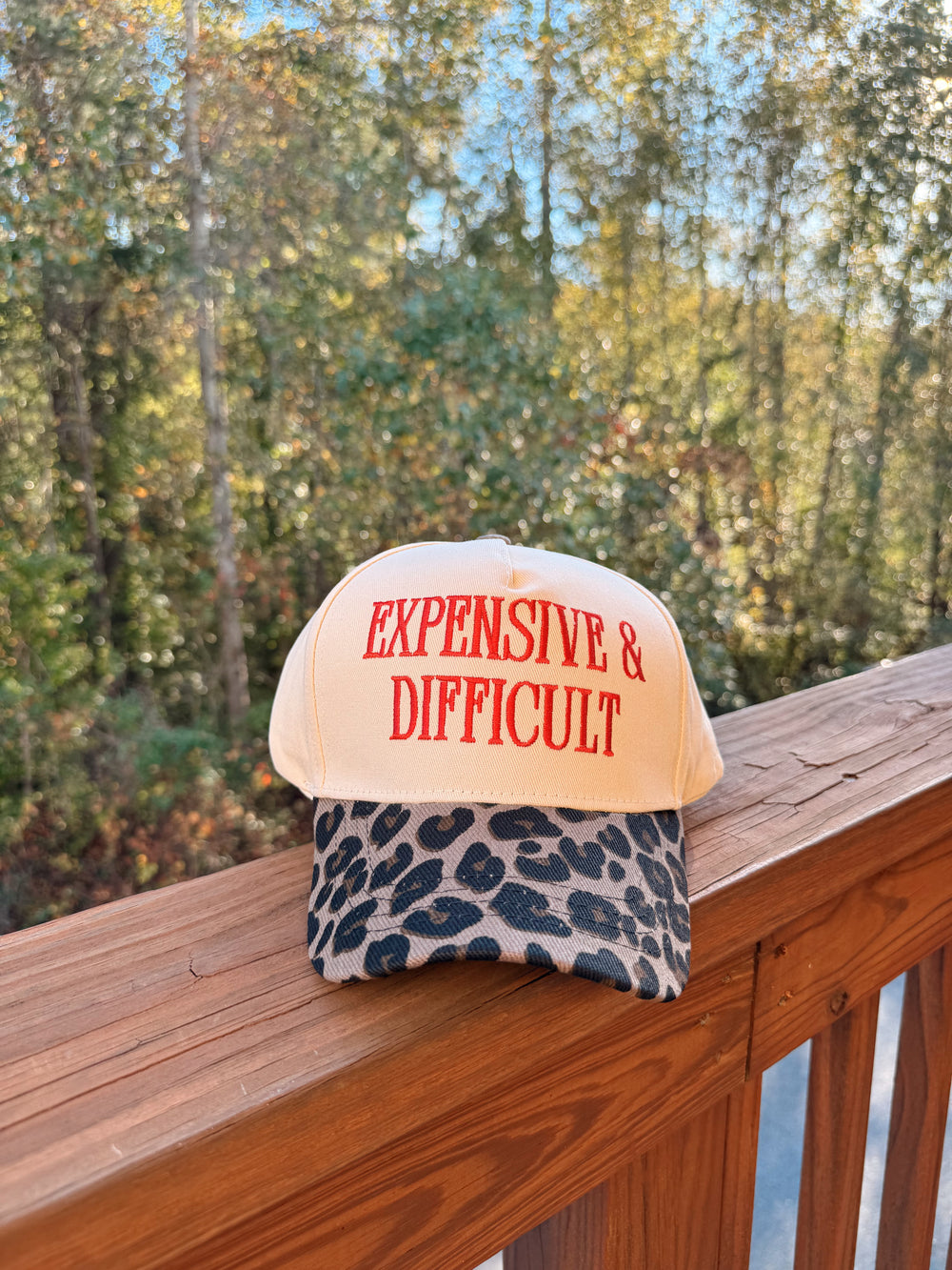Expensive & Difficult Trucker Hat Leopard Print
